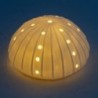 ORIGEN Home Decor Led Anemona Lamparas | Figura Marinera Blanco Ovalado - 7x12x12cm