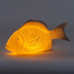 ORIGEN Home Decor Pez Led Lamparas Figura Marinera Crudo 15x26x9cm