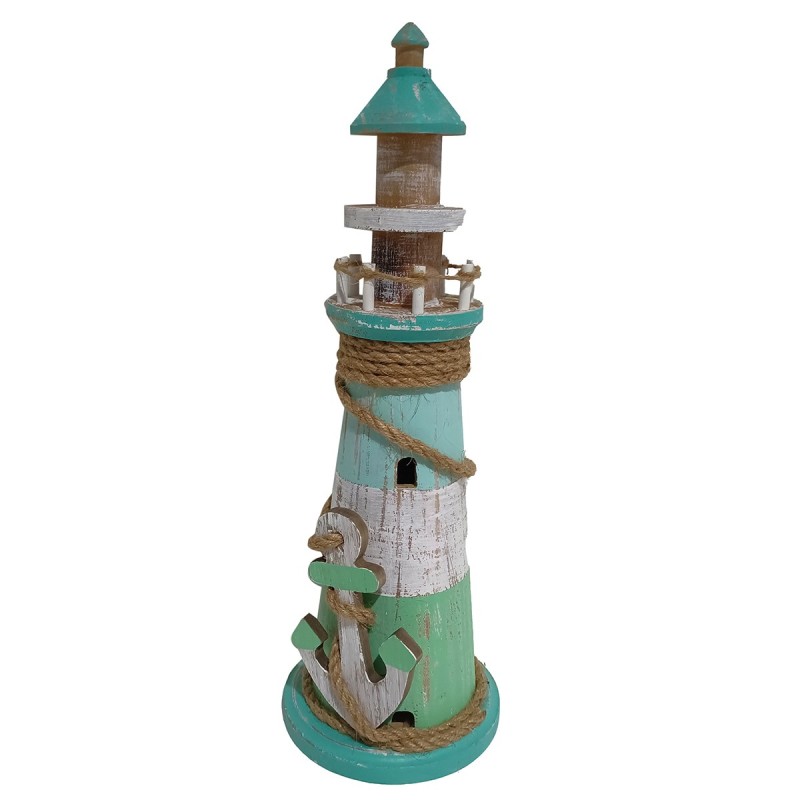 ORIGEN Home Decor Faro Marinero Azul - Figura Decorativa de 41x14x14cm