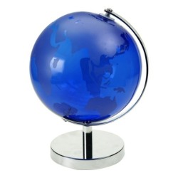 ORIGEN Home Decor Bola Globos Mundo Azul Redondo - 27x22x20cm