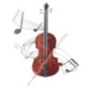 ORIGEN Home Decor Adorno De Pared Violin Apliques Metal Marrón 70x60x7cm