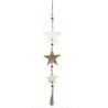 ORIGEN Home Decor Colgante Estrella Bohemio Blanco - 78x17x1cm