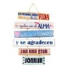 ORIGEN Home Decor Adorno Pared Letreros Placas De Madera Azul 52x42x1cm