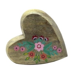 ORIGEN Home Decor Corazon De Madera Varios Figura Marrón - 20x19x3cm