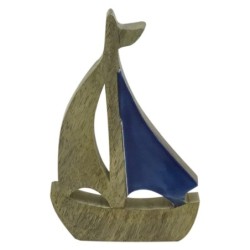 ORIGEN Home Decor Barco De Madera Marinero 18x12x3cm Marrón - Figura de Modelismo de Barcos