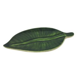 ORIGEN Home Decor Bandeja Hoja Grande Bandejas | Verde 3x33x15cm