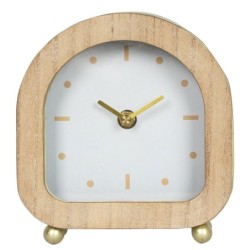 ORIGEN Home Decor Reloj Mesita Relojes Sobremesa | Crudo Ovalado - 16x15x5cm