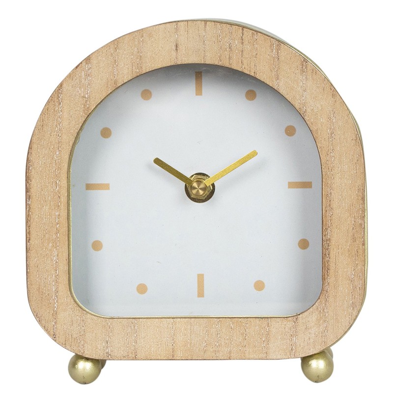 ORIGEN Home Decor Reloj Mesita Relojes Sobremesa | Crudo Ovalado - 16x15x5cm