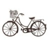 ORIGEN Home Decor Adorno Pared Bicicleta Apliques Metal Gris Vintage 38x64x1cm