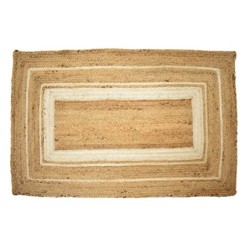 ORIGEN Home Decor Alfombra Yute Trenzado Marrón Rectangular 1x120x70cm