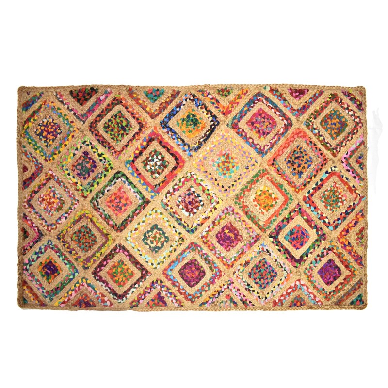 ORIGEN Home Decor Alfombra Yute Trenzado Marrón Rectangular - 1x150x90cm