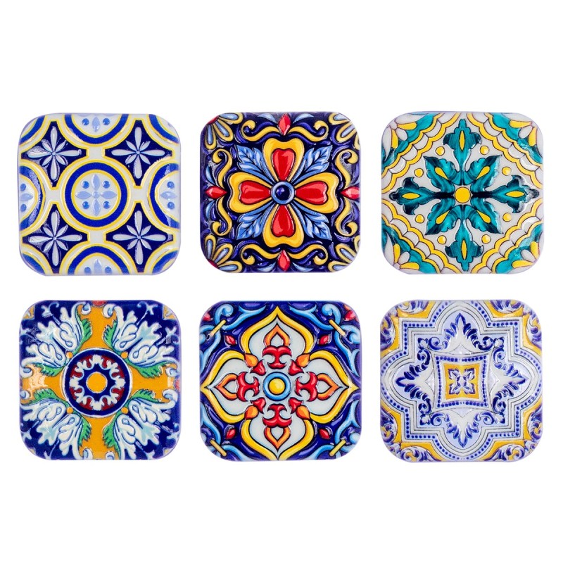 ORIGEN Home Decor Magneticos Hidraulico 6U Azul Ceramica 1x4x4cm