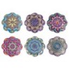 ORIGEN Home Decor Magneticos Mandala 6U Magneticos Gris Redondo 1x4x4cm