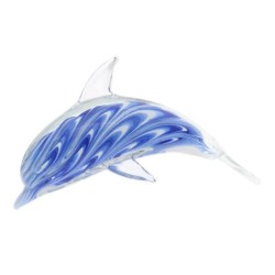 ORIGEN Home Decor Pisapapel Delfin Azul - Elegante Pisapapeles de Cristal para Decorar tu Hogar u Oficina