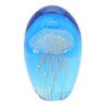 ORIGEN Home Decor Pisapapel Medusa Azul - 11x7x7cm | Elegante Pisapapeles de Cristal