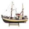 ORIGEN Home Decor Barco Pesquero Vehiculos | Modelismo de Barcos Plateado - 28x30x8cm