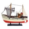 ORIGEN Home Decor Barco Pesquero Vehiculos | Modelismo de Barcos Crudo - 38x45x14cm