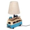 ORIGEN Home Decor Lampara Autobus Vintage | Lámpara de Sobremesa Azul - 30x20x14cm