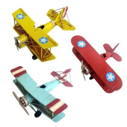 ORIGEN Home Decor Avion 3U Vehiculos | Modelismo de Aviación Rojo - 7x16x12cm