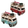 ORIGEN Home Decor Autobus 2U Vehiculos Vintage Azul 9x11x5cm Metal Decorativo