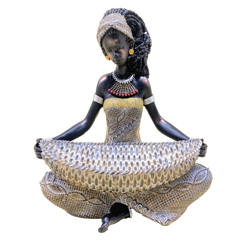 ORIGEN Home Decor Africana Africanas Y Elefantes Gris 22x20x14cm Figura Resina Alta Calidad