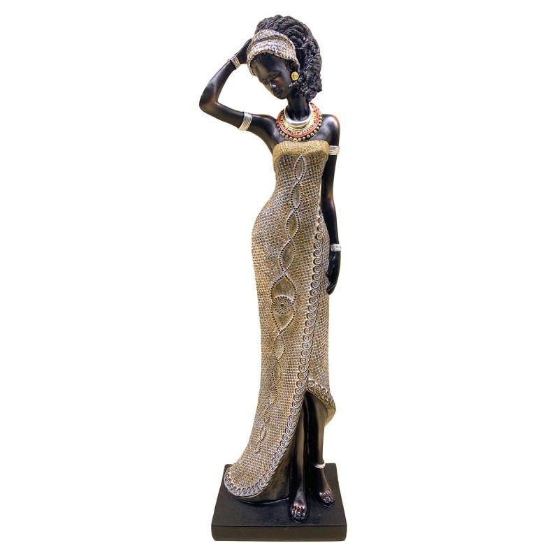 ORIGEN Home Decor Africana Africanas Y Elefantes Gris - Figura Decorativa de Resina 42x12x9cm