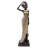 ORIGEN Home Decor Africana Africanas Y Elefantes Gris - Figura Decorativa de Resina 42x12x9cm