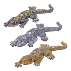 ORIGEN Home Decor Lagarto 3U Animales | Figura de Lagarto Gris - 3x20x8cm