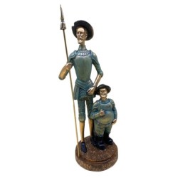 ORIGEN Home Decor Don Quijote Y Sancho Varios | Figura de Persona Gris - 36x15x12cm