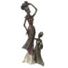 ORIGEN Home Decor Figura Africana Africanas Y Elefantes | Figura de Africana Gris - 34x13x6cm