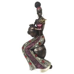 ORIGEN Home Decor Africana Africanas Y Elefantes | Gris - 29x14x13cm