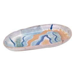 ORIGEN Home Decor Bandeja Jarrones Y Portavelas Plateado - 3x23x14cm