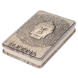 ORIGEN Home Decor Libro Notas Buda Cajas Libro Gris Rectangular 15x10x3cm