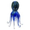 ORIGEN Home Decor Pisapapel Pulpo Azul 17x11x11cm - Elegante Decoración de Cristal para Oficina u Hogar