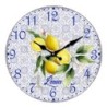 ORIGEN Home Decor Reloj Limon Lila Redondo - 34x34x4cm | Relojes de Pared Vintage para Decorar | Diseño Mapamundi