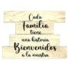 ORIGEN Home Decor Adorno Pared Bienvenidos Placas Metal Blanco 22x30x1cm