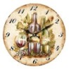 ORIGEN Home Decor Reloj Uva Y Vino Vintage | Decoración Pared Mapamundi - 34x34x4cm