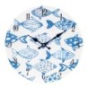 ORIGEN Home Decor Reloj Peces Azul Redondo 34x34x4cm - Decoración Hogar Vintage