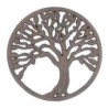 ORIGEN Home Decor Salvamantel Arbol vida Gris Redondo 22x22x2cm para Cocina - Producto de Alta Calidad y Diseño