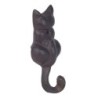 ORIGEN Home Decor Percha Gato 1 Pomo Percheros Gris Hierro Colado Decoración Vintage