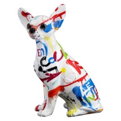 ORIGEN Home Decor Perro Chihuahua Blanco - Figura de Perro Resina 25x19x12cm