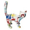 ORIGEN Home Decor Gato Animales | Figura de Gato Blanco - 30x25x12cm