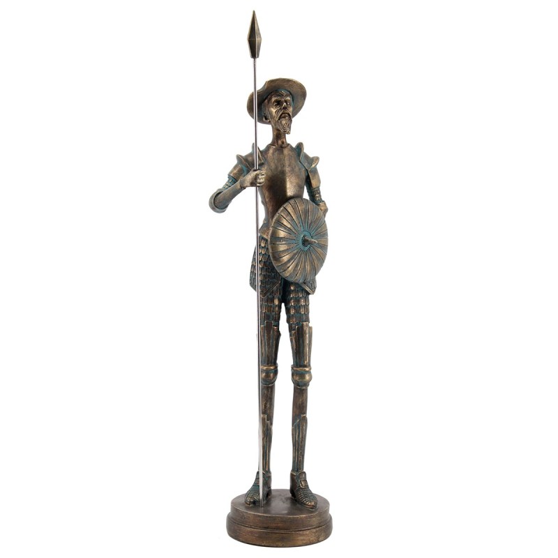 ORIGEN Home Decor Don Quijote Bronce Figura de Persona Gris 43x13x10cm