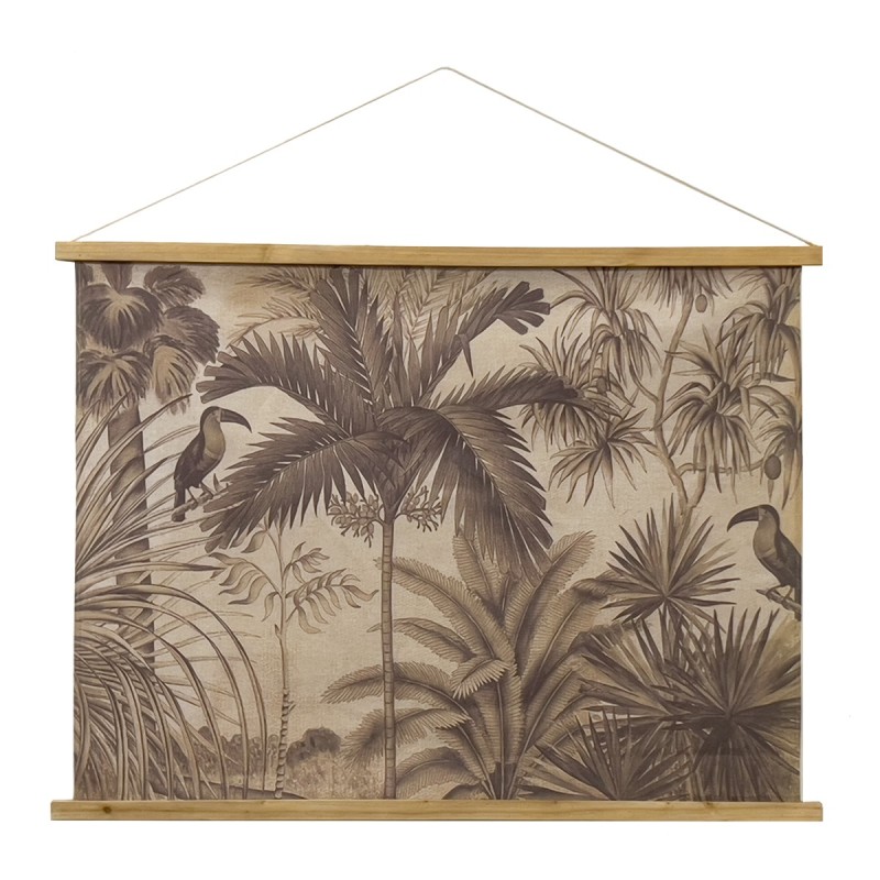 ORIGEN Home Decor Lienzo Enrollable Tropical Cuadros Gris Rectangular 75x100x2cm