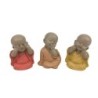 ORIGEN Home Decor Monje No Ve-Oye-Habla 3U Budas Multicolor Resina Figura Decorativa 5x4x3cm