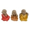 ORIGEN Home Decor Monje No Ve-Oye-Habla 3U Budas Figura de Buda Rojo - 10x9x7cm