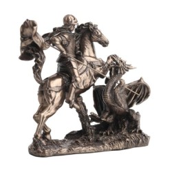 ORIGEN Home Decor San Jorge Bronce Figura Diosa Gris 16x17x9cm