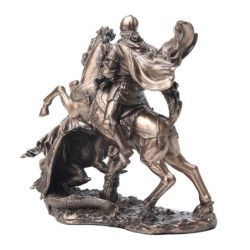 ORIGEN Home Decor San Jorge Bronce Figura Diosa Gris 16x17x9cm