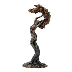 ORIGEN Home Decor ?Rbol De La Vida Ninfa Bronce Figura Diosa Gris 25x12x10cm