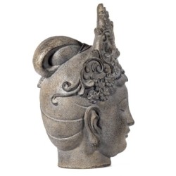 Signes Grimalt By Sigris - Figuras Decorativas | Cabeza Buda Decorativa - Figuras de Budas, 24 x 14 x 15 cm